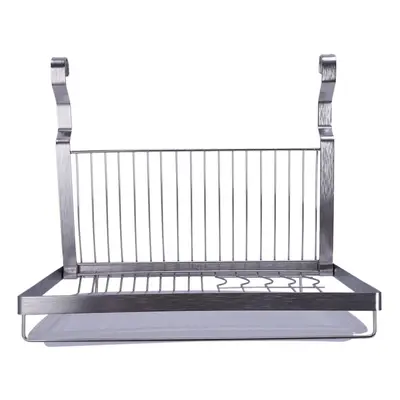 Stainless Steel Folding Hanging Dish Rack Draining Bowl Rack Plates Organizer Tableware Kitchen 