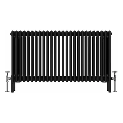 (600x1190mm, Black) NRG Traditional Cast Iron Style Style Radiator Four Column Designer Bathroom