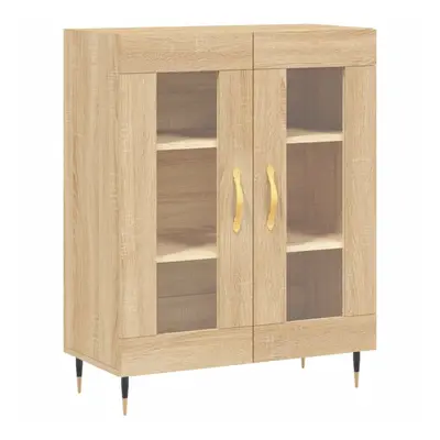 (sonoma oak) vidaXL Sideboard Storage Cabinet Cupboard Side Cabinet White Engineered Wood