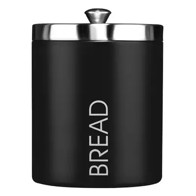 Liberty Bread Bin Black Enamel Stainless Steel Lid