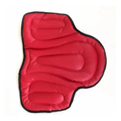 (Red) Non-slip PU Leather Horse Saddle Pads Comprehensive Seat Cushion Pad Equestrian Horse Ridi