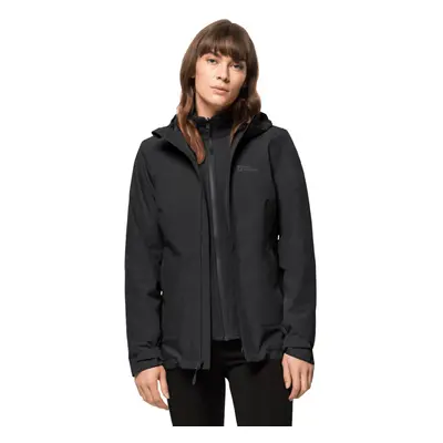 (XS, Black) Jack Wolfskin Moonrise In Waterproof Windproof Jacket