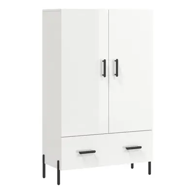 (high gloss white) vidaXL Highboard Sideboard Cupboard Side Cabinet Grey Sonoma Engineered Wood