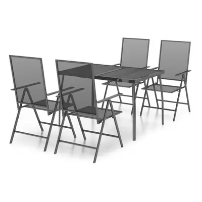 (110 cm table length/ piece) vidaXL Garden Dining Set Outdoor Dining Table and Chairs Anthracite