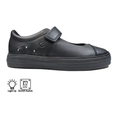 (10 (Children's)) Flare Shine Kids Black Leather Childrens Light Up School Shoes