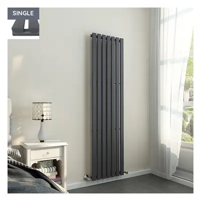 Lulea x 480mm Anthracite Single Rectangular Panel Vertical Radiator