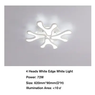 (Type F:Â heads white lightÂ Â white shell) LED Modern Ceiling Light For Living Dining Room Bedr