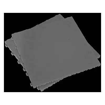 Polypropylene Floor Tile x 400mm - Grey Treadplate - Pack of