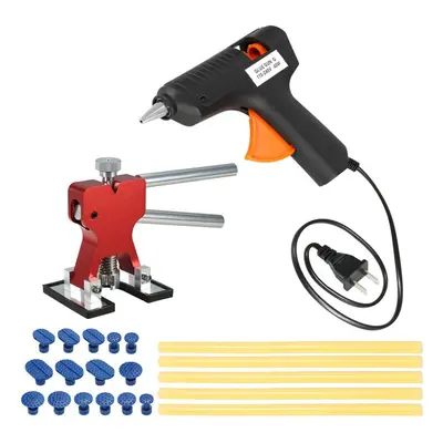 (EU plug) Car Paintless Dent Repair Tools Puller +15 Pcs Glue Tabs +110-240V 40W Hot Melt Gun w/