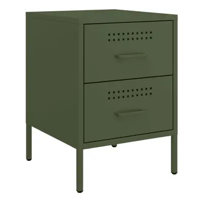 (green, pcs) vidaXL Bedside Cabinet Nightstand Bed Table Bed Cabinet Mustard Yellow Steel