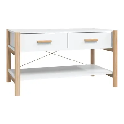 (white) vidaXL Coffee Table Engineered Wood Sofa Centre Accent Table Multi Colours