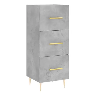 (concrete grey) vidaXL Sideboard Storage Cabinet Cupboard Side Cabinet White Engineered Wood