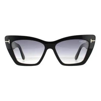 Tom Ford Sunglasses Wyatt FT0871 01B Shiny Black Grey Smoke Gradient