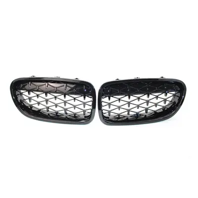 (Black) Car Front Grille Kidney Grilles Pair