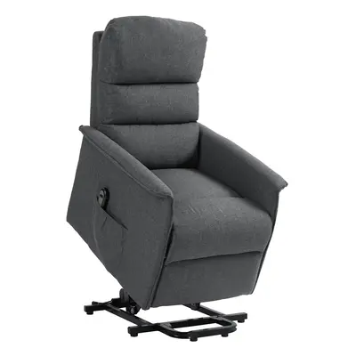 HOMCOM Power Lift Recliner Electric Reclining Chair with Remote Dark Grey