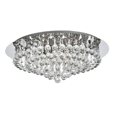 Searchlight 3408-8CC Hanna Light Chrome Flush Clear Crystal Ball G9 Light.