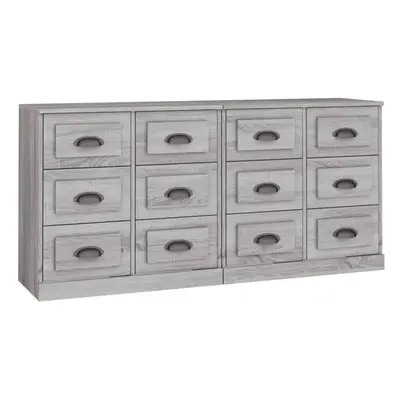 (grey sonoma) vidaXL Sideboards Storage Cabinet Cupboard Highboard pcs Engineered Wood