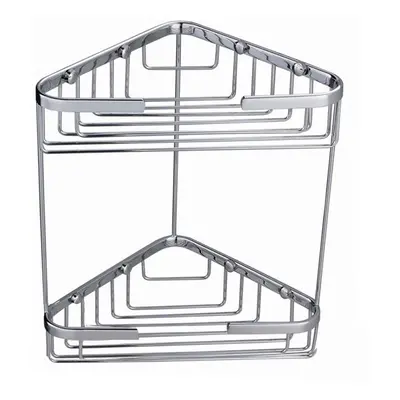 Nes Home Brass Tier Corner Caddy Storage Basket