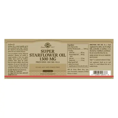 Solgar Super Starflower Oil mg Softgels - Pack of