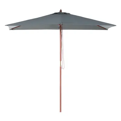 Garden Market Parasol 1.44 x 1.95 m Grey FLAMENCO