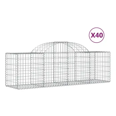 vidaXL Arched Gabion Baskets Gabion Walls Mesh Cages pcs Galvanised Iron