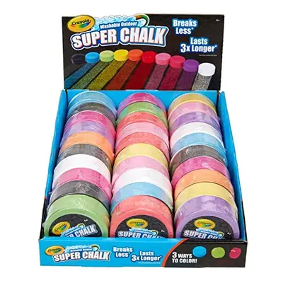 Washable Outdoor Super Chalk - Assorted Colours (Box of 30) | Different Ways to Colour with One 