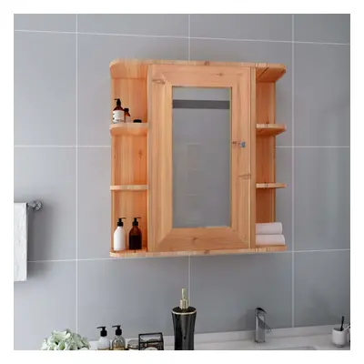 vidaXL Bathroom Mirror Cabinet Oak MDF Washroom Vanity Unit Home Furniture