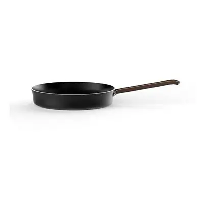 Alessi edo | PU113/28 B - Long Handle Aluminium Frying Pan with Non-Stick Coating, Stainless Ste