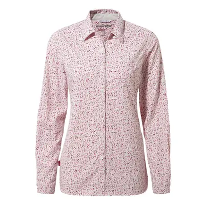 (12 UK, Raspberry) Craghoppers Womens/Ladies Fara Long-Sleeved Shirt