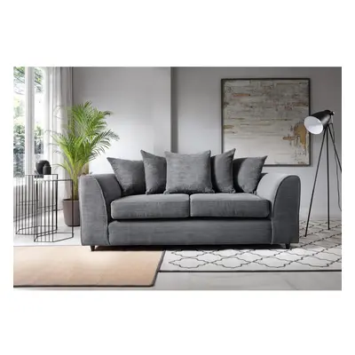 (Grey) Jumbo Cord Grey 3+2 Sofa Set