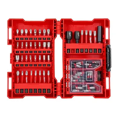 Milwauke Shockwave Drill & Screw Set Pieces, red