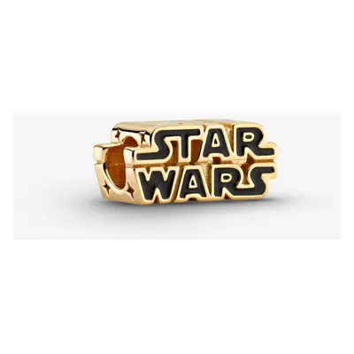 (Gold 3D Star Wars Logo ) PANDORA STAR WARS S925 DANGLE CHARMS WITH POUCH