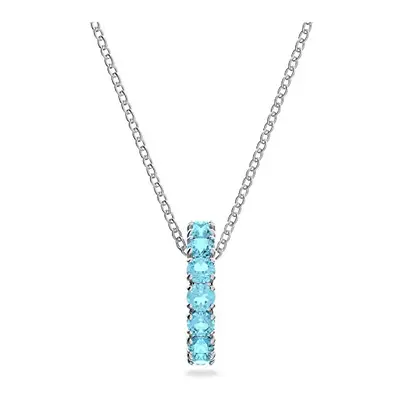 Swarovski Exalta Pendant Necklace, Aquamarine Crystals in a Rhodium Plated Setting, from the Exa