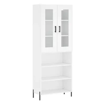 (white, shelves) vidaXL Highboard Sideboard Tall Storage Cabinet Side Cabinet Engineered Wood