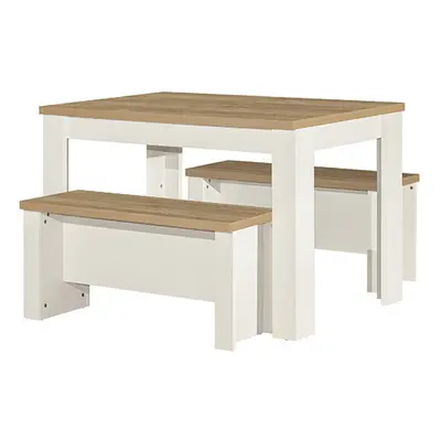 Harper Cream Dining Table & bench set