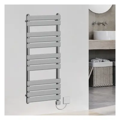 (1200x500mm, Chrome) WarmeHaus Thermostatic Heated Towel Rail Prefilled Electric Heated Towel Ra