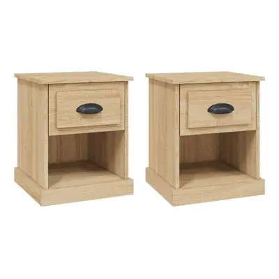 (sonoma oak, pcs) vidaXL Bedside Cabinet Side Table Nightstand Side Cabinet Engineered Wood