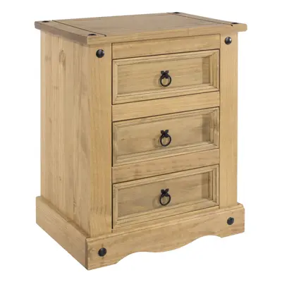 Pine Bedside Cabinet Drawer Bedroom Side Table Nightstand Waxed Wood