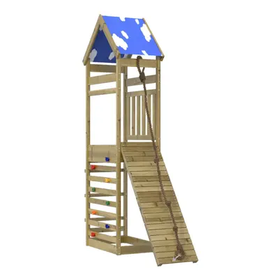 (solid impregnated wood) vidaXL Outdoor Playset Garden Playhouse Playground Equipment Solid Wood