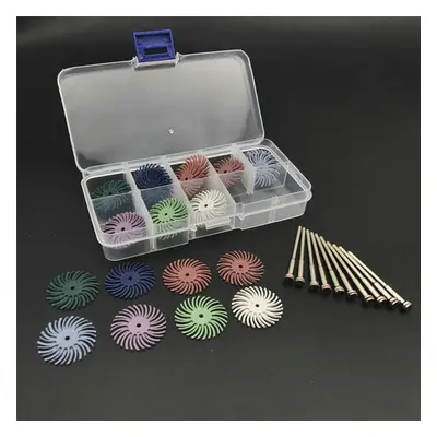 40pcs Dental Compound Spiral Polishing Finishing Disc Wheels And 10pcs Shank Mandrel