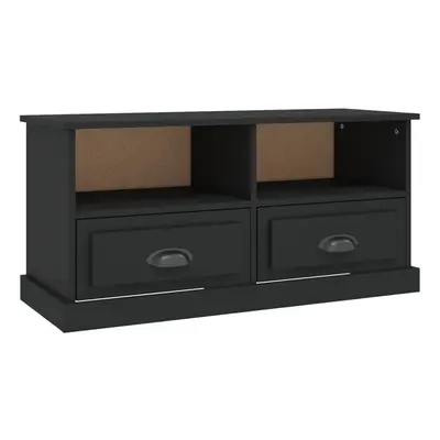 (black) vidaXL TV Cabinet TV Stand Sideboard Cabinet TV Unit Cupboard Engineered Wood