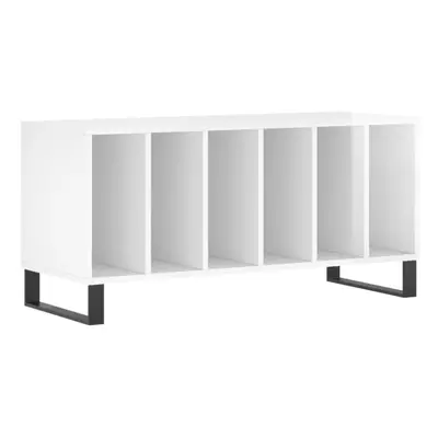 (high gloss white) vidaXL Record Cabinet Record Storage Cabinet Sideboard White Engineered Wood