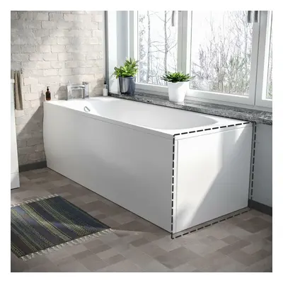 BATHROOM WHITE MODERN 700MM STANDARD HIGH GLOSS END BATH PANEL ACRYLIC