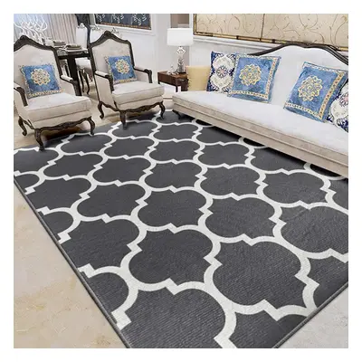 (160 x cm (5 ft in x ft in), Ava Grey) Extra Large Area Rugs Printed Geometric Traditional Carpe