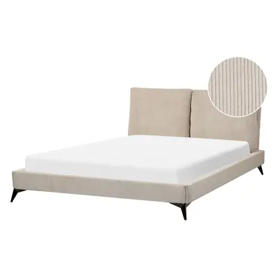 Slatted Bed MELLE x cm (EU King Size) Corduroy Taupe