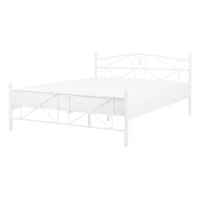 Bed RODEZ x cm (EU King Size) Metal White