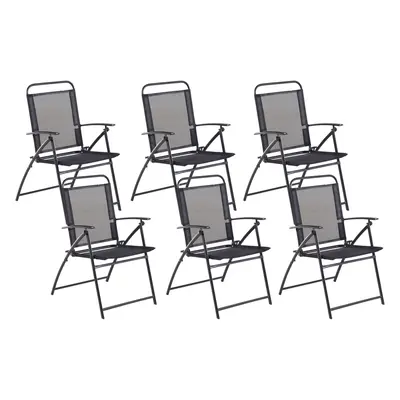 Set of Garden Chairs LIVO Metal Black