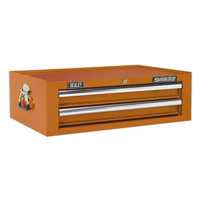 670 x x 210mm ORANGE Drawer MID-BOX Tool Chest Lockable Storage Cabinet