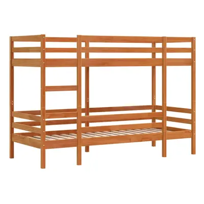 vidaXL Bunk Bed Loft Bed Kids Bed Frame Wax Brown 80x200 cm Solid Wood Pine