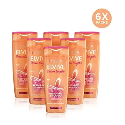 L'Oreal Elvive Dream Lengths Long Hair Keratin Shampoo, ml, Pack of